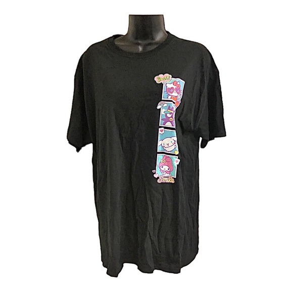 Hello Kitty black relaxed front back graphic print fit t-shirt size small‎ new - Picture 5 of 15